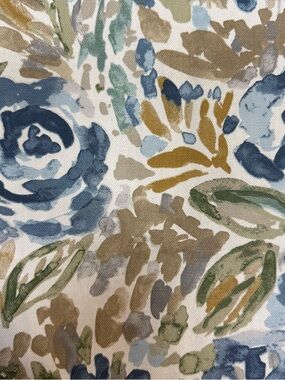 Fabric Remnant 3/4 yd Magnolia Home Tilly Denim Abstract Floral 54” Wide